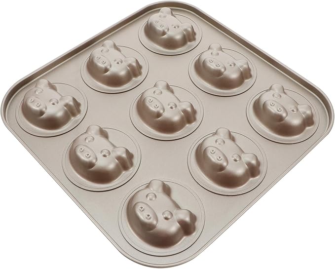 Cake Tin， Non-Stick Cake Mould, Baking Tools Baking Mold,Cake Mould,Baking Madeleine Mold Cake Pan Nonstick Small Baking Pan Pig Baking Mold Heavy Carbon Steel for Oven Baking Cookies Cake Chocolate P