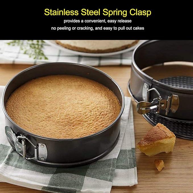 Cake Pan Set, Round Cheesecake Pan, Nonstick Cake Pan with Removable Bottom for Cheesecakes, Yogurt Cakes, Mousse, Coffee Cakes (18/20/22)