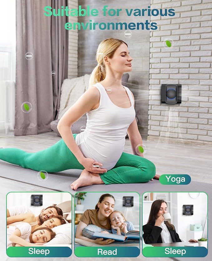 Plug-In Air Ionizer (3 Pack) Negative Ion Air Purifiers Quiet Air Freshener for Home Bedroom Kitchen Office,- Portable Mini Air Cleaner Odor, Smoke, Dust, Pet Smell