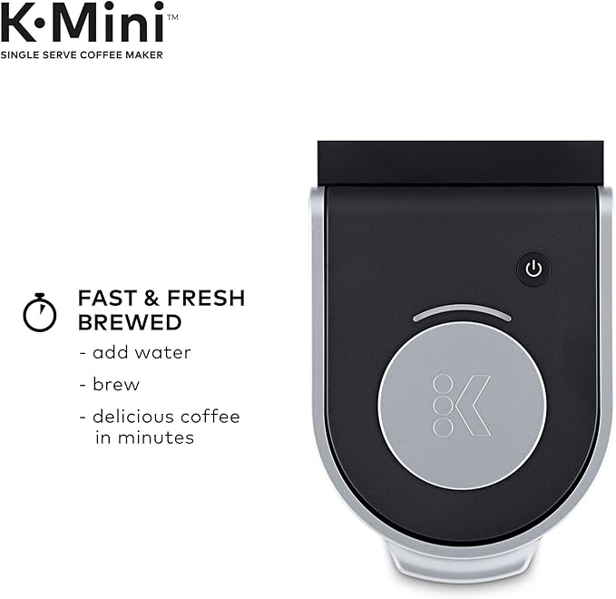 Keurig K-Mini Single-Serve K-Cup Coffee Maker, Black and Keurig Standalone Milk Frother, Black