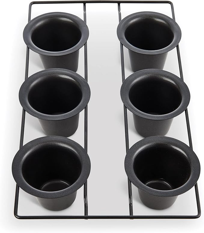 Mrs. Anderson's Baking 6-Cup Popover Pan, Carbon Steel with Non-Stick Coating, PFOA Free, 15.75 x 9 x 2.25-Inches