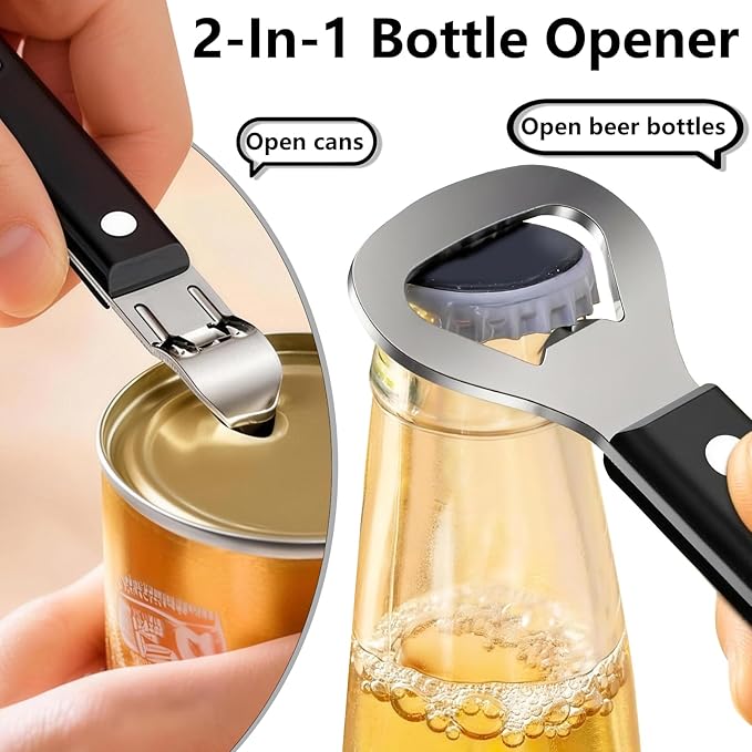Can Opener Set With 1 Bottle Opener 2 Vegetable Peeler 1 Heavy Duty Kitchen Scissors,Jar Openers For Seniors