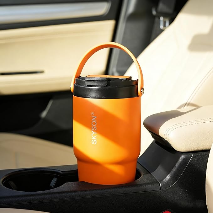 Portable Coffee Maker Mug for Travel,Mini Espresso Coffee Machine,20 oz Thermos Cup with Lid Fast Extraction Electric Filter Brewer,Insulated Stainless Steel Tumbler(White)