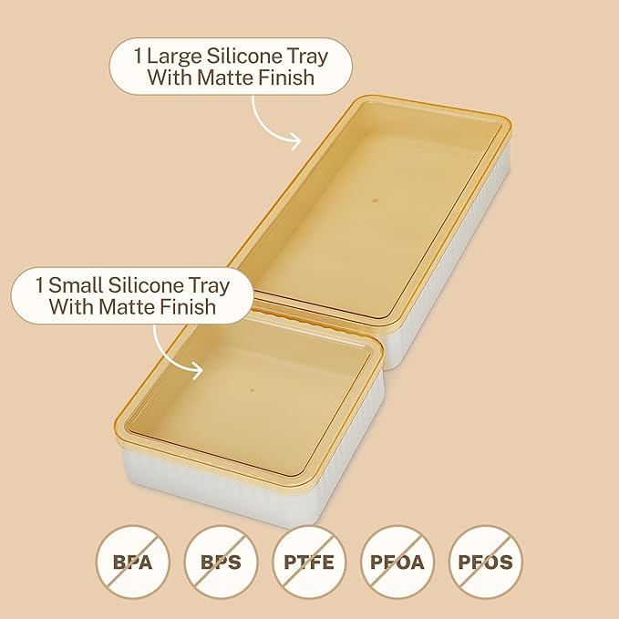 Cravings by Chrissy Teigen Silicone Baking Pans Set, Nonstick Bakeware Set for Meal Prep and Serving Dishes, 2 Trays, 2 Lids, Oven Safe to 450 Degrees