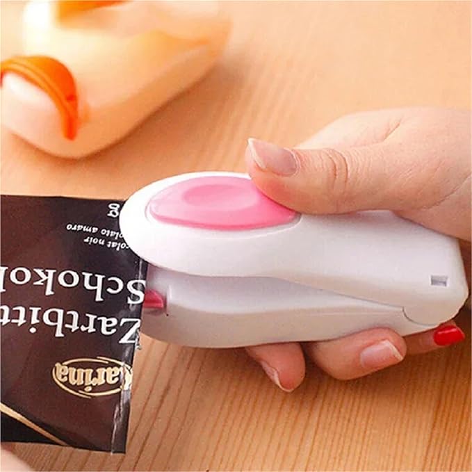 Kitchen Accessories Tools Mini Portable Food Clip Heat Sealing Machine Sealer Home Snack Bag(Purple -1)
