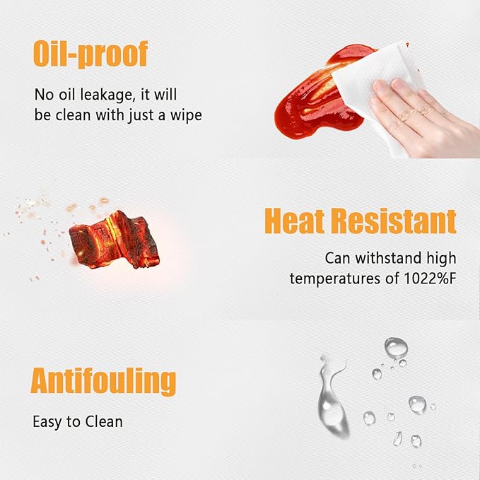 Heat Resistant Mat for Air Fryer, Oven, Countertop, 15x18in Hot Pads for Kitchen Counter, Heat Shield & Quartz Countertop Protector Mat, Air Fryer & Coffee Machine Accessories