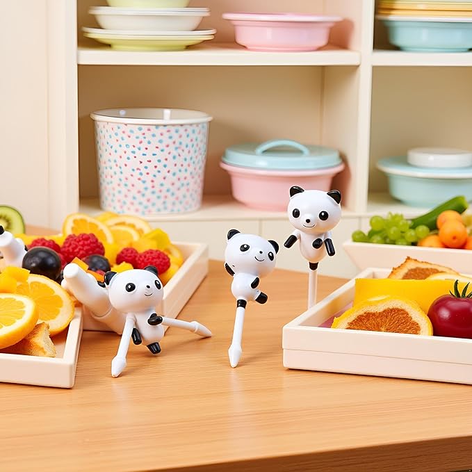 8Pcs Cute Fun Bento Picks Set, Food Picks for Kids,School Lunch Accessories, Cute Animal Fruit Toothpicks,Fruit Food Toothpicks, Lunch Bento Box Picks for Cocktail Picks Bar Tools and Drinkware