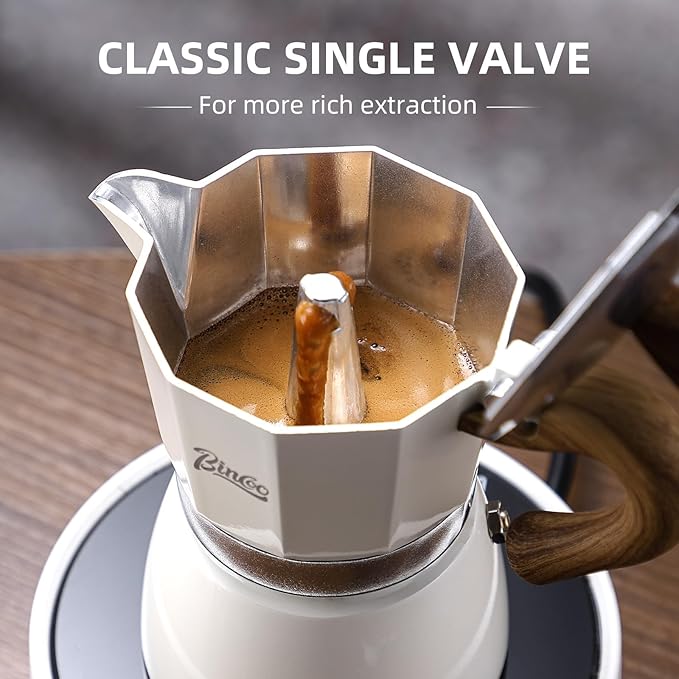 Espresso Maker Stovetop,Camping Moka Pot 2 Cup/120ML,Stove Top Espresso Italian Coffee Maker,Easy to Use (Black)