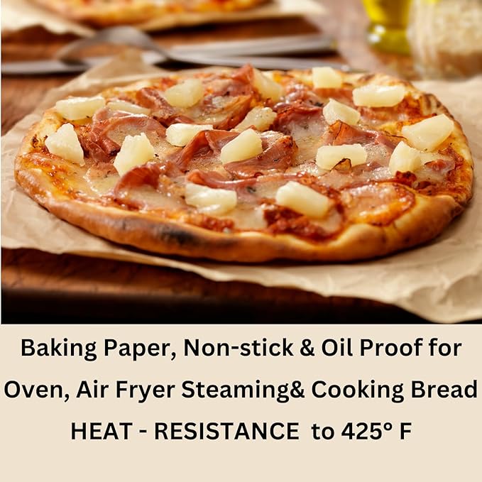 9x9 Inch Natural Parchment Paper Squares 200 Sheets | Made is USA | Worthy Liners Non-Stick Precut Baking Parchment, Perfect for baking and cooking