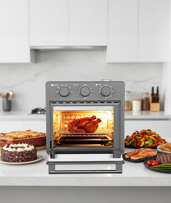Magnavox Home, 16.5 qt Air Fryer Oven, With Steam Infusion, Black