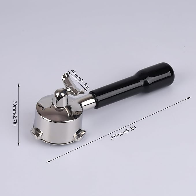 54mm Portafilter Double Spout Compatible with Breville Bambino Plus (BES500)/ Infuser (BES840XL) 54mm Breville Barista Series-ABS Handle