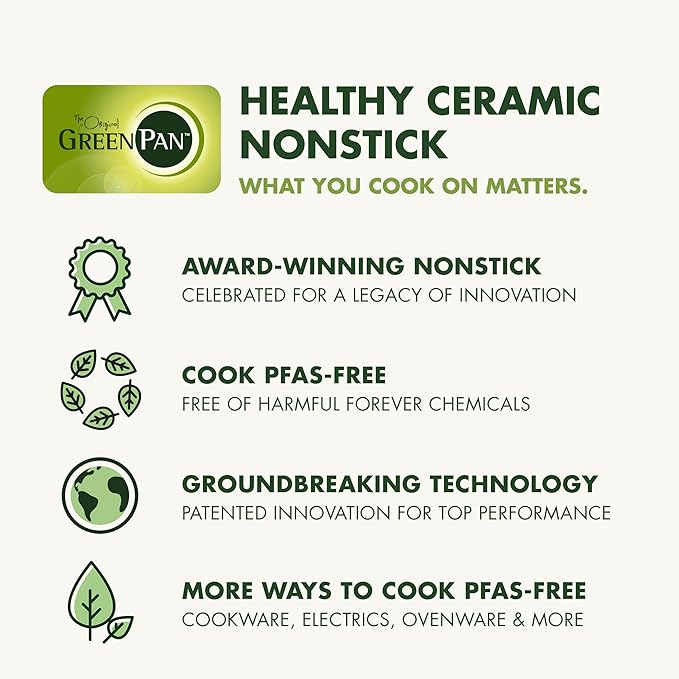 GreenPan Bakeware 13” x 9” Rectangular Cake Pan, Ceramic Nonstick Baking Pan, PFAS & BPA Free, Gold Handles, Durable Steel, Freezer to Oven Dish, Scratch Resistant, Bake & Roast Ovenware, Cream