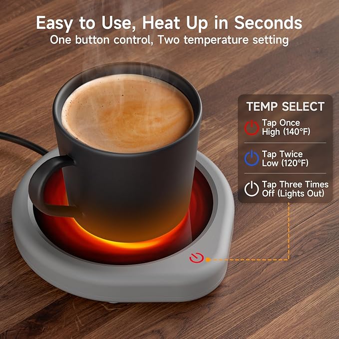 Oracer Coffee Mug Warmer, Cup Warmer for Desk with Auto Shut Off, Electric Beverage Tea Water Milk Warmer with Smart Temperature Settings, Heating Plate Candle Wax Warmer