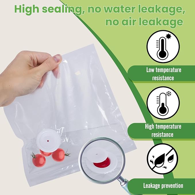 Reusable Vacuum Seal Bags, BPA-Free Food-Grade, Leakproof & Odor-Resistant, Freezer & Microwave Safe, Heavy-Duty Clear Bags for Meat, Seafood, Snacks, Dry Goods, 30 Pack (8.27" x 8.66")