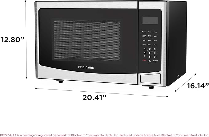 FRIGIDAIRE Microwave Oven, Inverter Technology, Multi Function, Programmable, 1.1 Cu Ft 1000-Watt