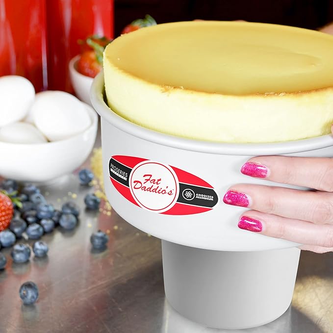 Fat Daddio's PCC-73SET Anodized Aluminum Round Cheesecake Pans, 2 Piece Set, 7 x 3 Inch