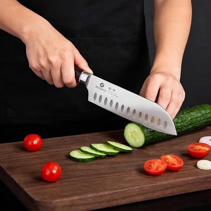 imarku Chef Knife 7 Inch Kitchen Knife Ultra Sharp Santoku Knife - High Carbon Japanese Chefs Knife, Kitchen Gadgets 2025, Apartment Essentials, Birthday Gifts for Him Her, Best Gifts for Women Men