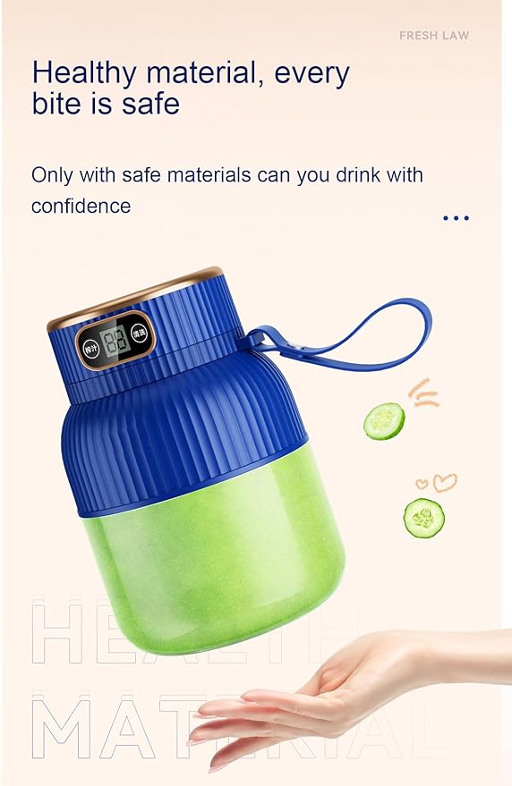 Portable Blender,Portable Blender for Shakes and Smoothies, Personal Size High Speed Blender,21oz USB C Rechargeable Blender for Travel/Picnic/Office/Gym/Sport (WHITE WITH CUP LID)