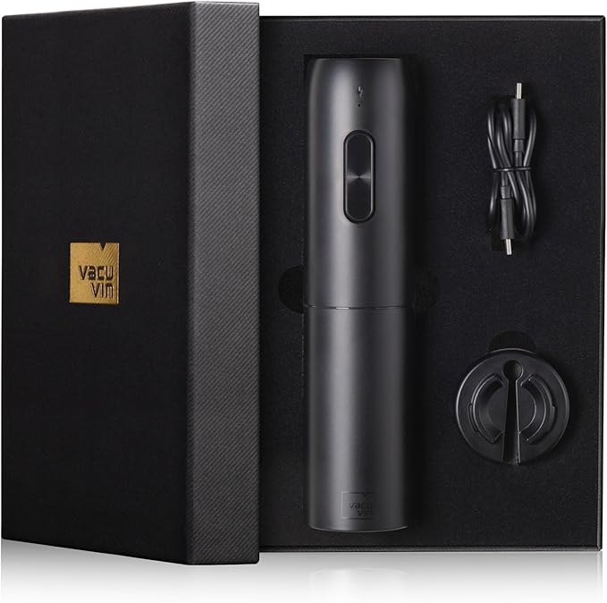 Electric Wine Opener & Hexo Wine Chiller – Sand-Toned Set for Effortless, Stylish Entertaining