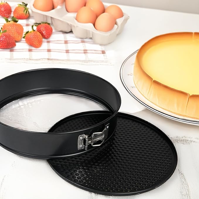 UWILLION Spring Form Cake Pans 12 Inch Springform Pan Nonstick Round Cheesecake Pan Carbon Steel Large Baking Mold Cake Tin for Christmas Birthday