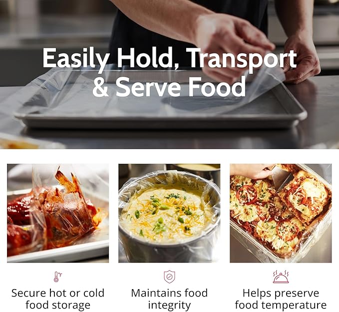 PanSaver ECO Pan Liners for Easy Clean Up - Ovenable up to 400F (Half Pan Medium and Deep Pan Liner - 14 x 23 in)