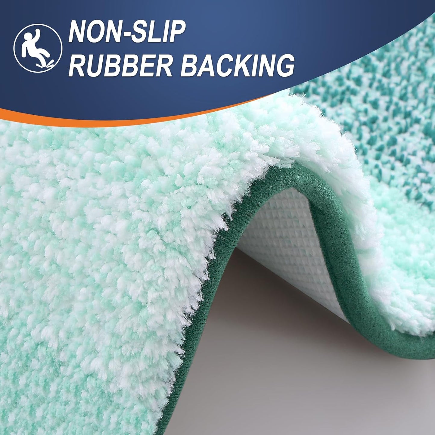 OLANLY Bathroom Runner Rugs 59x17, Extra Soft Absorbent Microfiber Bath Rugs, Rubber Backing, Quick Dry, Washable Bath Mats for Bathroom Floor, Tub and Shower, Home Decor Accessories, Blackish Green
