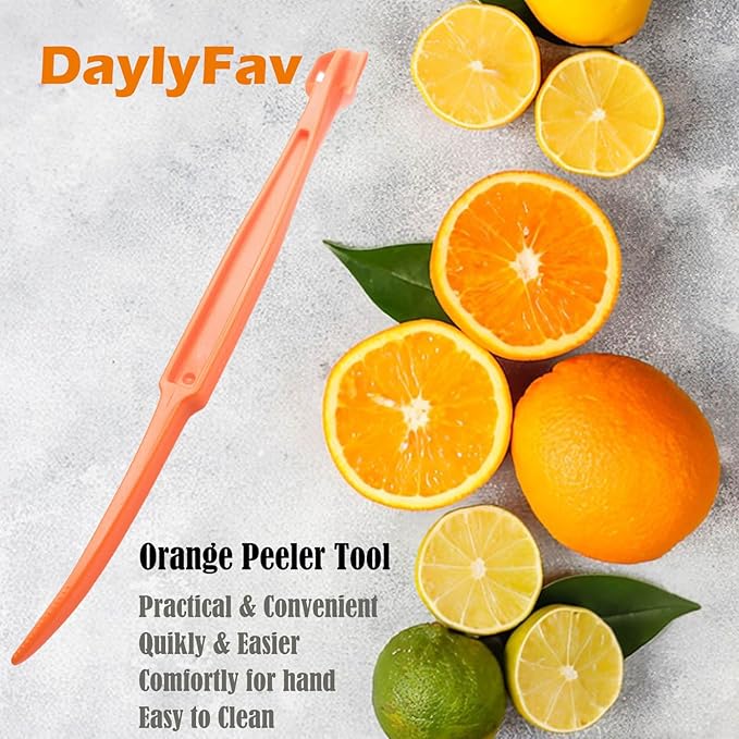 Herb Stripper and Orange Peeler Tool, Herb Stripper Tool for LooseLeaf Kale Chard Collard Greens, Citrus Peeler for Oranges Kiwi Banana Fruit Cutter Opener Slicer, Kitchen Gadgets