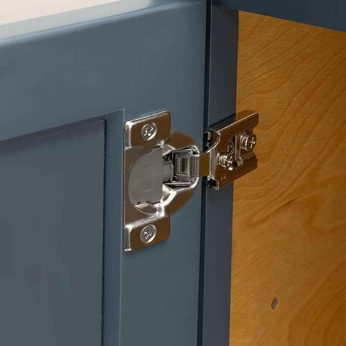 Quicklock RTA (Ready-to-Assemble) 42" Tall Wall Kitchen Cabinets - Shaker Style | 100% Hardwood | Made in America | Soft Close Hardware (Needlepoint Navy, 12''D x 12''W x 42''H)