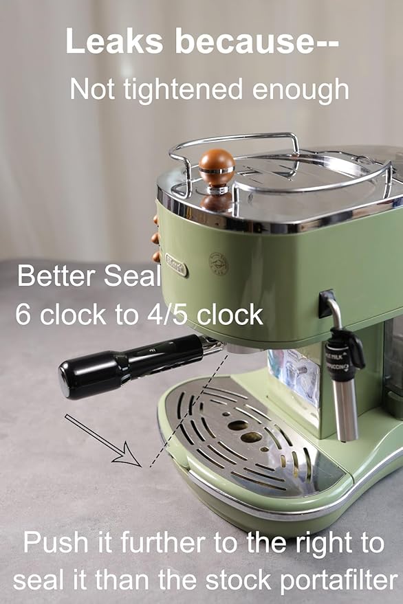 51mm Bottomless Portafilter 2 Ears for Delonghi ECP3420/BCO430/EC260 | Stainless Steel Filter Basket and ABS Handle