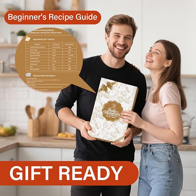 Silicone Baking Mat with Recipes, Silicone Mat for Baking Macaron, Bread, Pizza, Surdough, Silicone Baking Mat with Measurement, Non Stick Pastry Mat for Dough Rolling