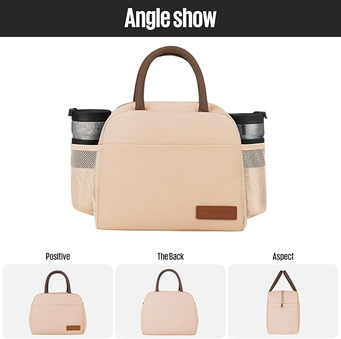 douyadady Lunch Bag Women/Men Lunch Box Women/Men (beige)