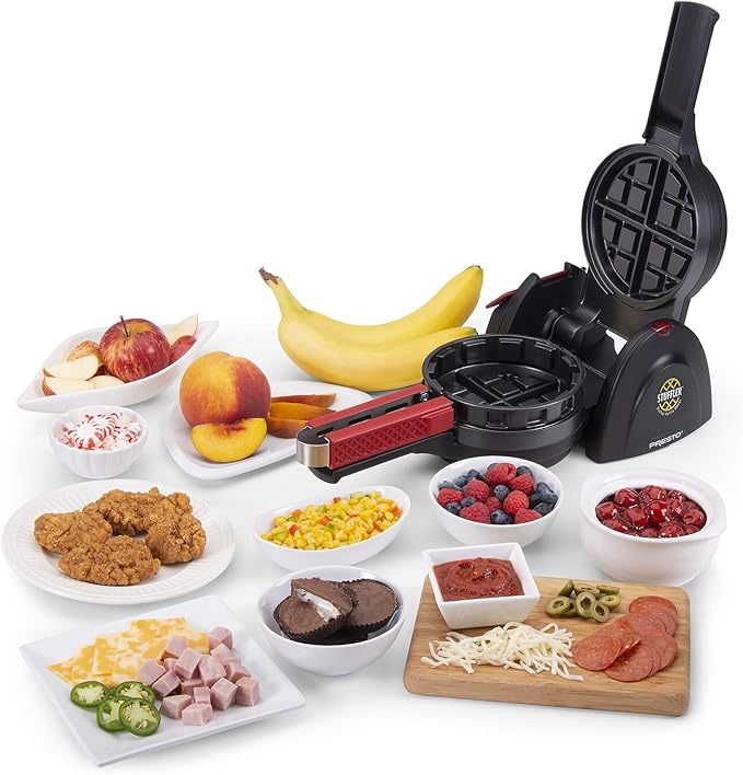 Presto 03512 Stuffler Stuffed Waffle Maker,Belgian,Large,Black,(Pack of 2)