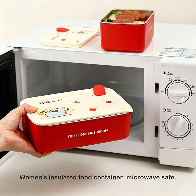 304 Stainless Steel Bento Box Set for Woman (2×23.6oz + 1×47.3oz) | 3-Piece Lunch Box Set