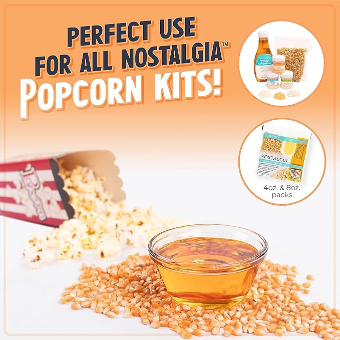Nostalgia Popcorn Maker Machine - Professional Cart With 2.5 Oz Kettle Makes Up to 10 Cups - Vintage Popcorn Machine Movie Theater Style - Black