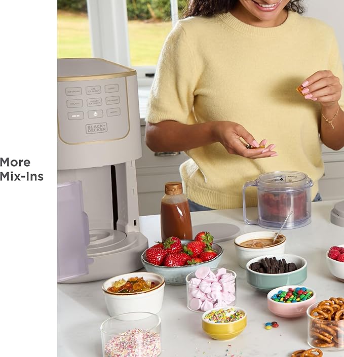 BLACK+DECKER Perfect Pint Ice Cream Maker Accessories – 2-Pack 1-Pint Replacement Jars, Extra Containers for Ice Cream, Gelato, Sorbet & Frozen Yogurt