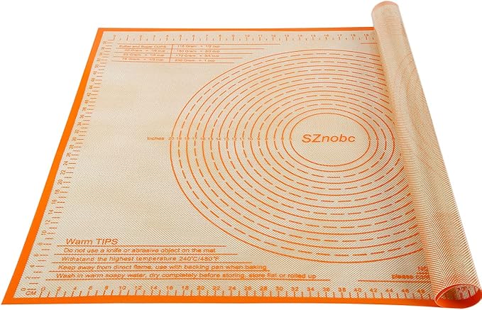 Silicone Pastry Mat 34''By 26'' Nonstick Baking Mats Extra Large Counter Mat for Dough Rolling, Pastry, Pie Crust, Fondant, Cookies, Bread, Pasta, Pizza Mat