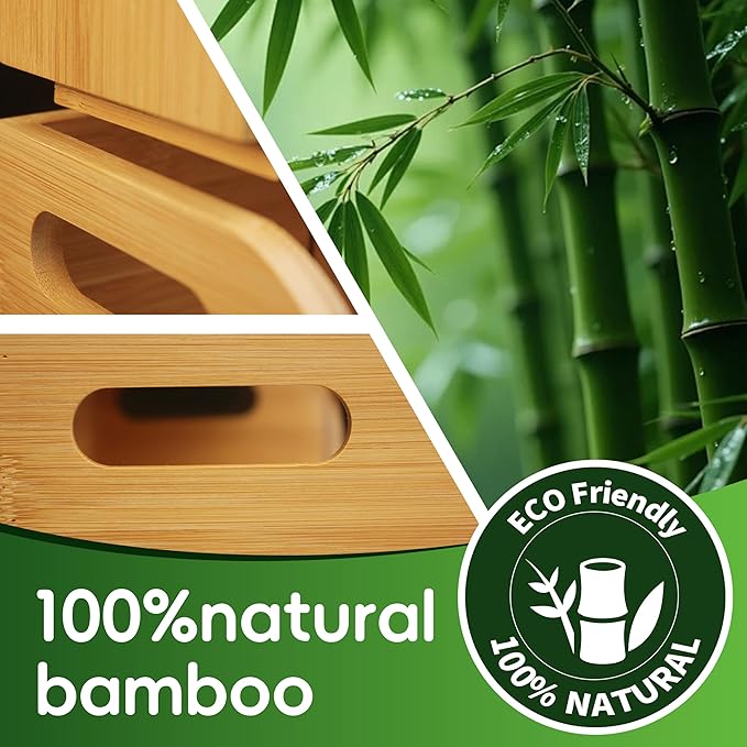 Bamboo Tea Organizer – Stackable Collection (1Tier)