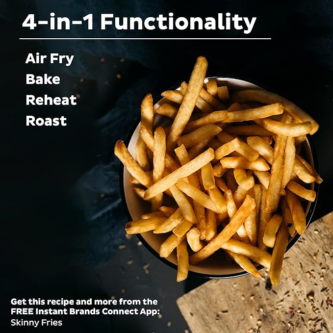 Instant Pot Vortex 2QT Mini Air Fryer, Small Air fryer that Crisps,Reheats,Bakes,Roasts for Quick Easy Meals,Includes over 100 In-App Recipes, is Dishwasher-Safe, from the Makers of Instant Pot, Red