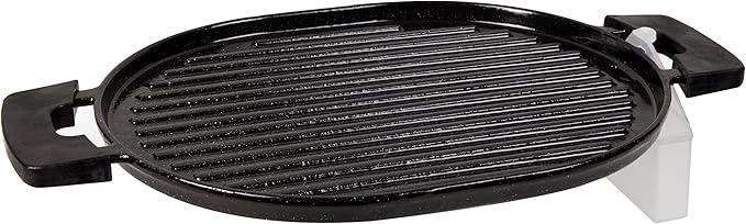 NUWAVE Cast Iron Grill With Enameled Non-Stick Coating, Designed For The NuWave Precision Induction Cooktop Black 16.3" x 10.4" x 0.7"