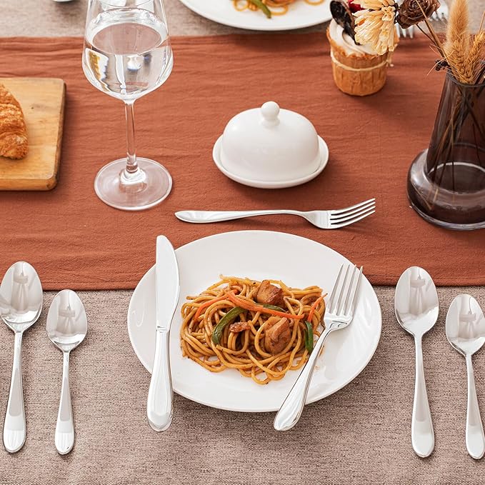 KINGSTONE 20-Piece Silverware Set for 4,18/10 Premium Stainless Steel Flatware Set, for Home, Restaurant, Wedding and Party Use, Mirror-Polished Cutlery Set, Dishwasher Safe