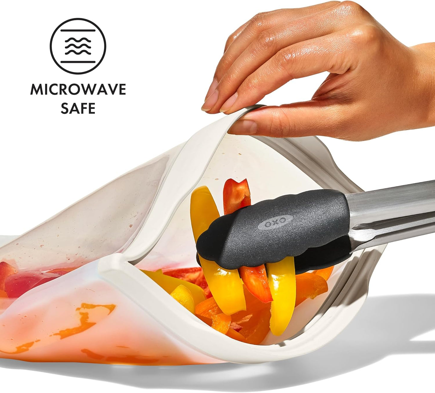 OXO Good Grips Silicone Reusable Bag – Snack Bag (12 oz) - Oat