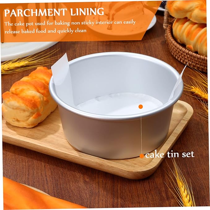 PRETYZOOM Cake Tin Set Nonstick Baking Pans Cake Molds Liners Baking Paper Oven Dishes