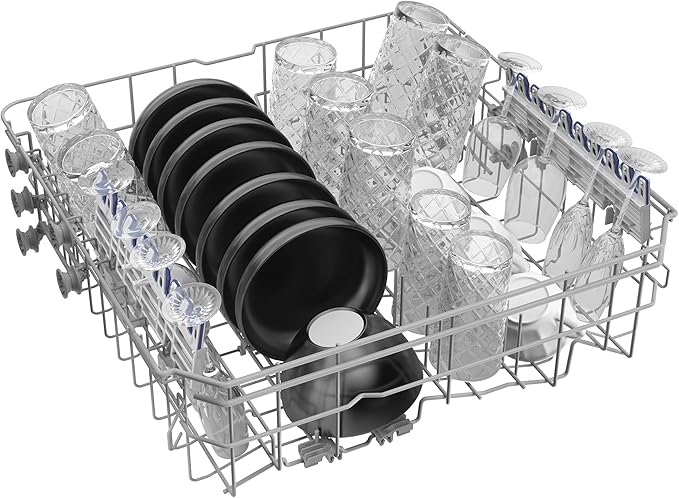 Empava 24” Built-in Dishwasher with Stainless Steel Tub, 15 Place Settings, 8 Wash Cycles, 3rd Racks, Auto Door Dry, 49 dB Quiet, ENERGY STAR Certified