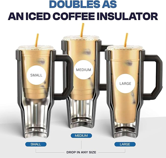 Thicc Buddy - 40 oz Stainless Steel Vacuum Insulated Tumbler with Lid and Straw for Water - Travel Mug Cupholder Friendly - Gifts for Women Men Him Her