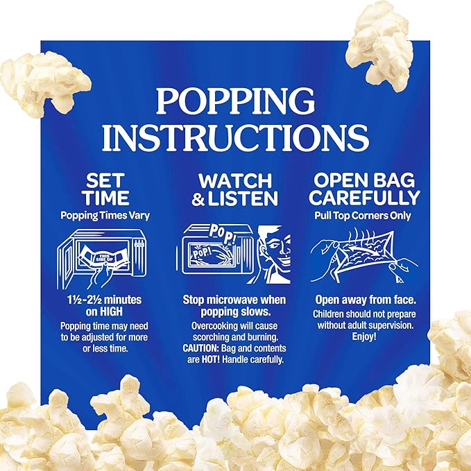 Act II Buttery Kettle Corn Microwave Popcorn, 2.75 oz., 3-Count Bags (Pack of 12)
