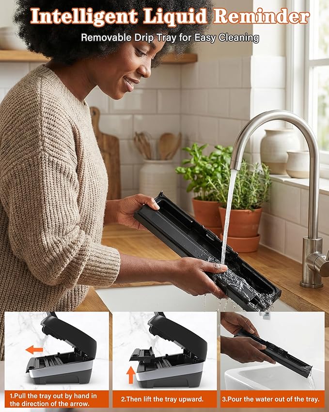 95kPa Food Vacuum Sealer Machine, Powerful 230W Vacuum Pack System with Double Heat Seal for Moist & Dry Food, 12-in-1 Automatic Sealer Includes Built-in Cutter, Hose for Jars & Wine, 1 Roll + 10 Bags