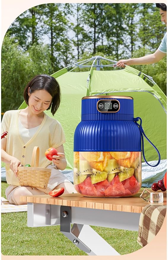 Portable Blender,Portable Blender for Shakes and Smoothies, Personal Size High Speed Blender,21oz USB C Rechargeable Blender for Travel/Picnic/Office/Gym/Sport (WHITE)