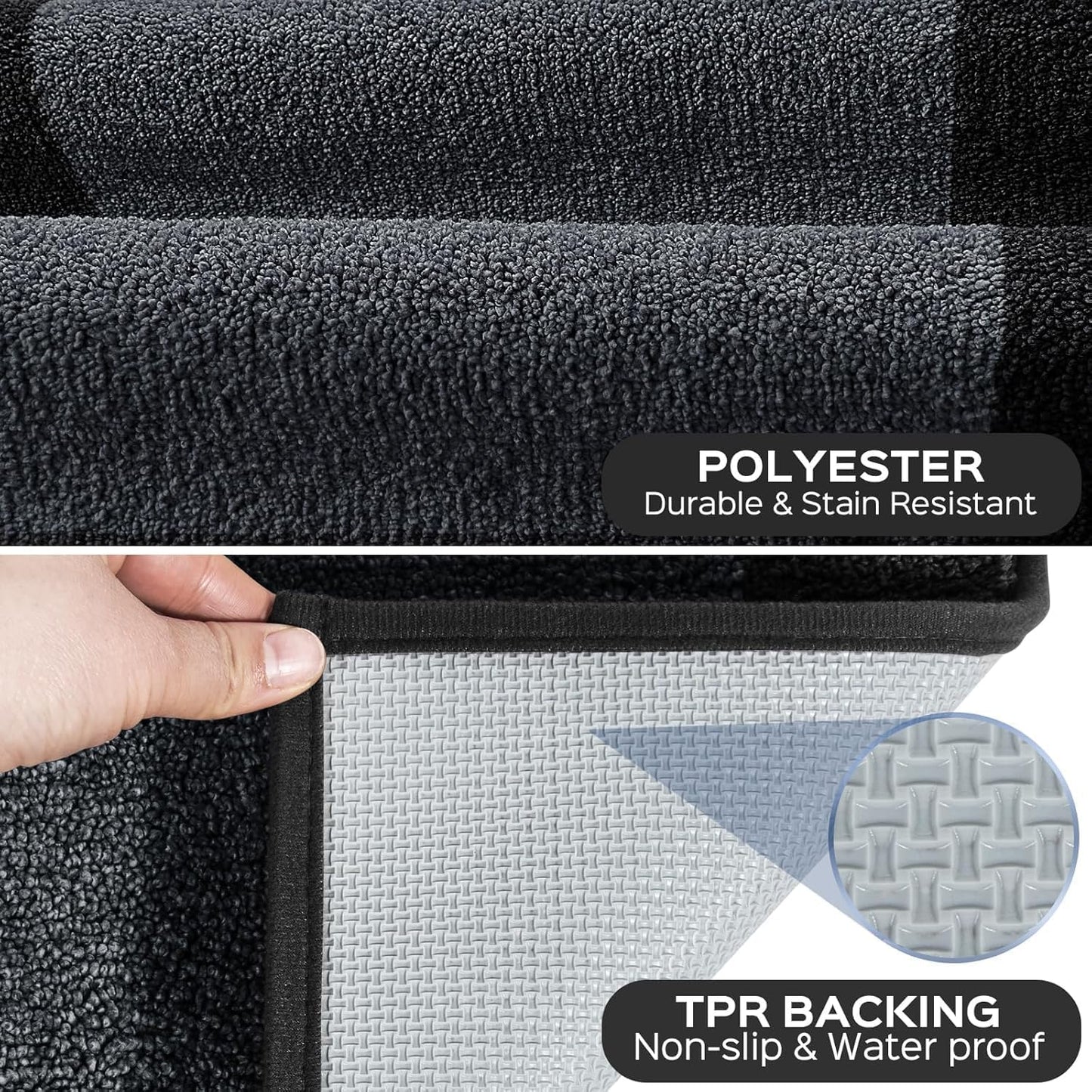 Machine Washable Kitchen Rug 32" x 84", Non Slip Kitchen Mat for Floor, Absorbent Entrance Runner Rug for Bedroom, Hallway, Bathroom, Door (Roll Packing)