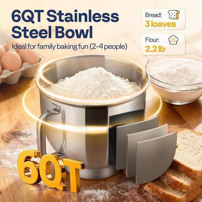 VIVOHOME Stand Mixer, 660W 10 Speed 6 Quart Tilt-Head Kitchen Electric Food Mixer with Beater, Dough Hook, Wire Whip and Egg Separator, Black