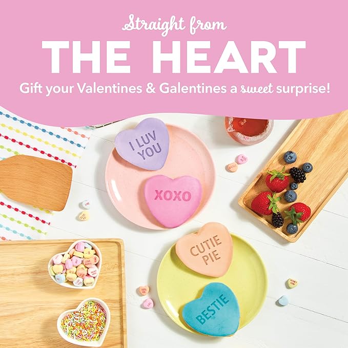 Dash & Sweethearts® Mini Waffle Maker- Mini Machine for Creative Homemade Treats - Nonstick Iron with Unique Print Design - Stylish Waffle Machine - XOXO Pink